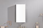 18 in. W x 36 in. H Single Door Recessed or Surface Mount Medicine Cabinet - Matt Black