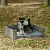 Dog Bed; Pet Bed; Pet Enclosures; Pet Outdoor Furniture; Pet Patio Furniture; Seasonal PE Wicker Pet Furniture; Dog Bed With Cushion - as Pic