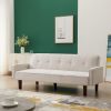 Beige Sofa Bed - White