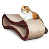FluffyDream Cat Scratcher Cardboard; Scratching Pad House Bed Furniture Protector; Infinity Shape; Curved - as Pic