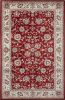 Stylish Classic Pattern Design Traditional Floral Filigree Bordered Area Rug - Red|Ivory - 3' X 5'