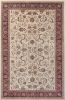 Stylish Classic Pattern Design Traditional Bordered Floral Filigree Area Rug - Beige|Ivory - 2' X 3'