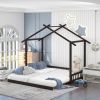 Extending House Bed, Wooden Daybed, - Espresso
