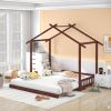 Extending House Bed, Wooden Daybed, - Walnut