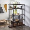 [VIDEO] Bookcase and Bookshelf, Home Office 5 Tier Bookshelf, Open Freestanding Storage Shelf with Metal Frame, Black - Brown