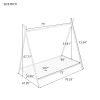 House Bed Tent Bed Frame Twin Size Metal Floor Play House Bed with Slat for Kids Girls Boys ; No Box Spring Needed White - as pic