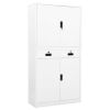 vidaXL Office Cabinet White 35.4"x15.7"x70.9" Steel - White