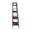 New Design Bedroom Sets Furniture 4 Tier Tall Standing Bookshelf Metal and Wood Storage Frame for Bedroom Living Room Study - Tiger + MDF