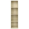 vidaXL Book Cabinet/TV Cabinet Sonoma Oak 14.2"x11.8"x56.3" Engineered Wood - Brown
