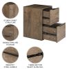 D400mm WOOD FILE CABINET 2 DRAWERS Grey - as Pic