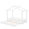 Extending House Bed, Wooden Daybed, - White