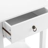 FCH Two-layer Bedside Cabinet Coffee Table with Drawer White RT - White