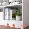 46" Tall Adjustable 4-Shelf Wood Bookcase Storage Shelving Book Wide Bookshelf - HG776