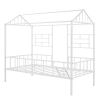 Metal House Bed Frame Twin Size with Slatted Support No Box Spring Needed - Black