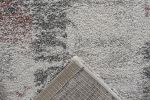 Mingled Coins Ivory; Gray; Rust; and Mauve Olefin Shag Area Rug 8x10 - as Pic