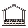 Extending House Bed, Wooden Daybed, - Espresso