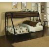 Tritan Bunk Bed (Twin/Full) in Black - as pic