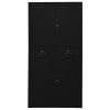 vidaXL Office Cabinet Black 35.4"x15.7"x70.9" Steel - Black