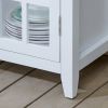 36 inch Accent Cabinet; Multipurpose Cabinet with 2 Open Doors ; white - pic