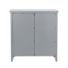 36 inch Accent Cabinet; Multipurpose Cabinet with 2 Open Doors ; Grey - pic