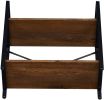Vintage Bookshelf 2 Tier Bookcase, Modern Narrow Book Shelf and Book Case, Industrial Wood Shelving Unit for Living Room RT - Vintage
