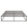 Metal Bed;  Platform Bed Frame;  Box Spring;  Strong Metal Structure;  Easy Assembly;  Full Size;  GREY - Dark Gray