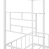 Metal House Bed Frame Twin Size with Slatted Support No Box Spring Needed - Black