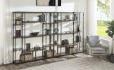 [VIDEO] Bookcase and Bookshelf, Home Office 5 Tier Bookshelf, Open Freestanding Storage Shelf with Metal Frame, Black - Brown