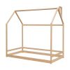 Twin Size House Bed Wood Bed; Natural(OLD SKU:WF281435AAM) - as Pic