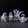 4pcs Small Creative Astronaut Ornaments; Desktop Ornaments; TV Cabinet Ornaments - Golden - 10.2*6cm