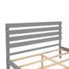 Queen Size Platform Bed with Drawers, Gray - Gray