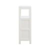 White Floor Cabinet with 2 Drawer Wooden Storage Cabinet Multifunctional Bathroom Storage Organizer Rack Stand - White