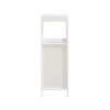White Floor Cabinet with 2 Drawer Wooden Storage Cabinet Multifunctional Bathroom Storage Organizer Rack Stand - White