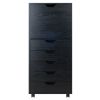 Halifax Tall Storage Cabinet; 5-Drawer; Black - 20616