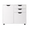 Halifax Wide Storage Cabinet; 2-Drawer; Filing Cabinet; White - 10431