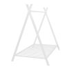 House Bed Tent Bed Frame Twin Size Metal Floor Play House Bed with Slat for Kids Girls Boys ; No Box Spring Needed White - as pic