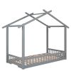 Extending House Bed, Wooden Daybed, - Gray