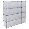 16-Cube Storage Shelf Cube Shelving Bookcase Bookshelf Organizing Closet Toy Organizer Cabinet RT - White