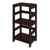 Wooden Bookshelf Rack 3 Tier Bookcase Shelf Storage Organizer, Brown RT - Brown