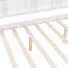 Wooden Full Size House Bed with Trundle; Kids Bed with Shelf; White - as pic