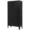 vidaXL Bookshelf Industrial Black 35.4"x15.7"x70.9" Steel - Black