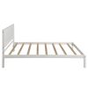 Platform Bed Frame with Headboard ; Wood Slat Support ; No Box Spring Needed ; Twin; White(OLD SKU:WF191418AAK) - as pic