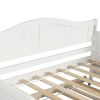 Twin Wooden Daybed with Trundle Bed; &nbsp;Sofa Bed for Bedroom Living Room; White - as pic