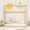 Twin Size House Bed Wood Bed; Natural(OLD SKU:WF281435AAM) - as Pic