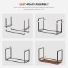 Walnut 55'Office Desk with 8 Hooks - as picture