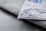 ZARA Collection Abstract Design Silver Blue Machine Washable Super Soft Area Rug - as Pic