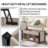 Alden Design Lift Top Coffee Table with 3 Storage Compartments - Rustic Gray