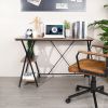 Computer Desk with 2 layers - BROWN WOOD