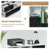 Lateral Mobile Filing Cabinet with 2 Drawers - black