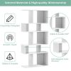 5 Cubes Ladder Shelf Corner Bookshelf Display Rack Bookcase - White